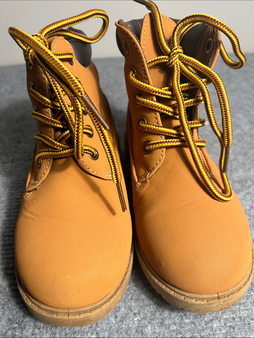 Phat Farm Kids' Tan Work-Style Lace-Up Boots